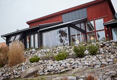 Wintergarten, an ein Wohnhaus angeschlossen.