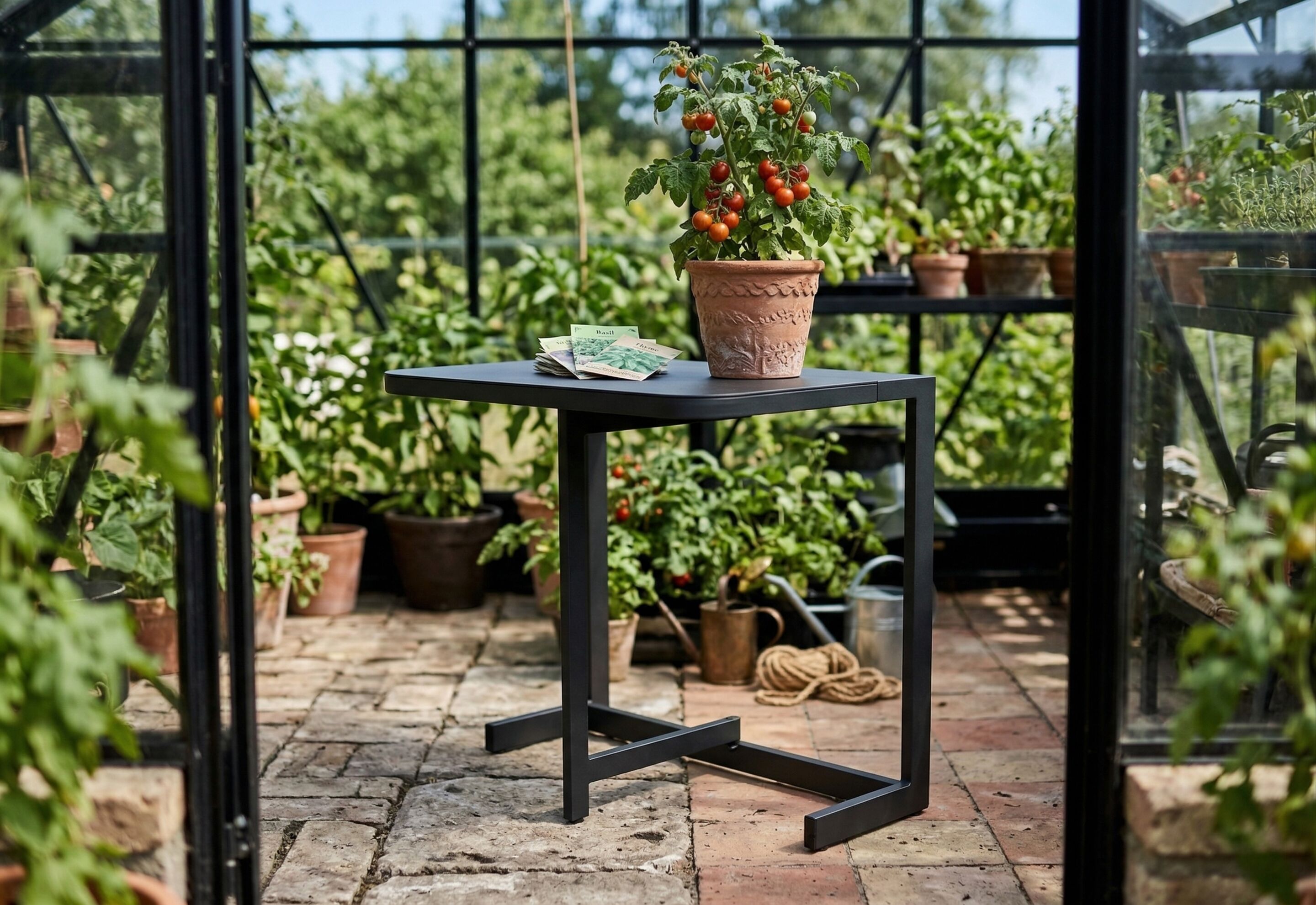 Crocus Falltisch aus Aluminium – klappbarer Tisch für den Balkon