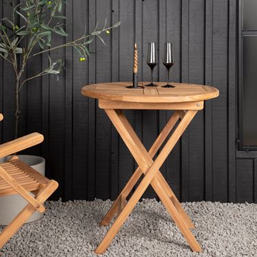 Storm runder Teaktisch – klappbarer Tisch für Terrasse