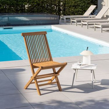 Cloud Klappstuhl aus Teak – klappbarer Gartenstuhl für Terrasse