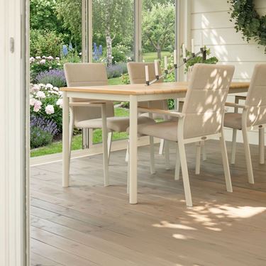 Chamomile rechteckiger Esstisch 180x80 cm – Schmaler Teaktisch für Terrasse & Garten | Willab Garden