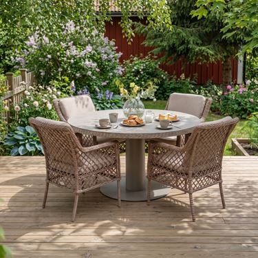 Rose runder Esstisch Ø140 – Stilvoller Tisch aus Polyrattan | Willab Garden