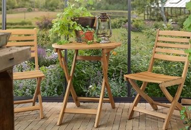 Café-Set Porch aus Teakholz, Gartenmöbel von Garden Living