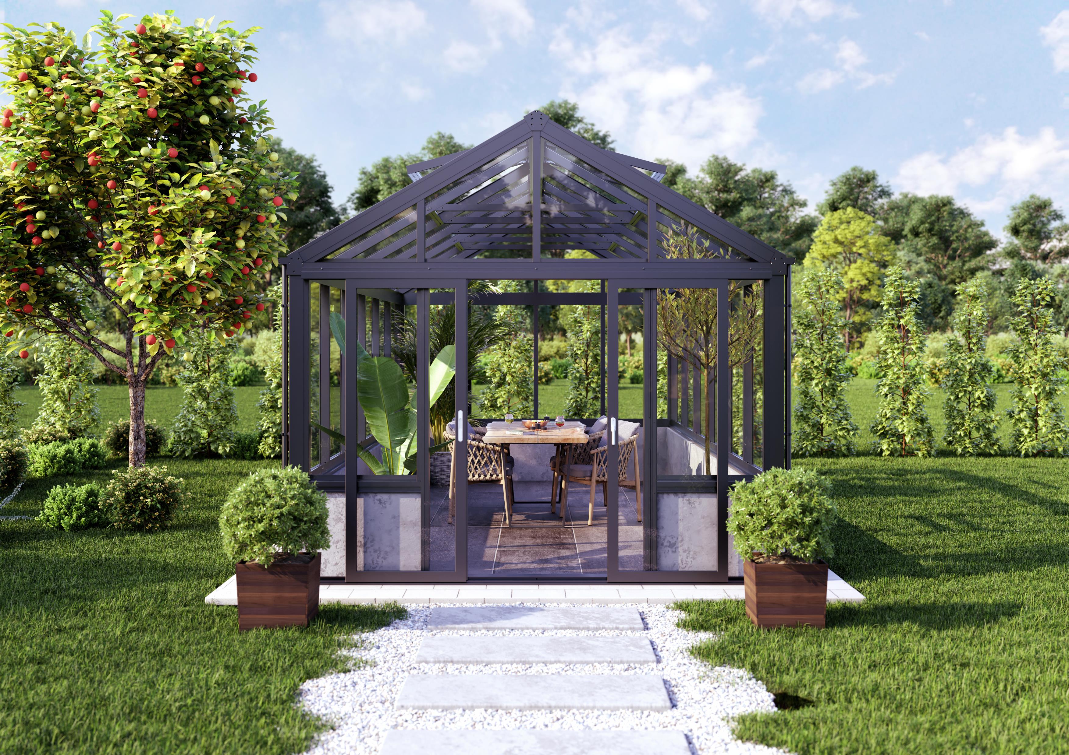 Green Room Season Wall Exklusives Gewächshaus mit Isolierglas und