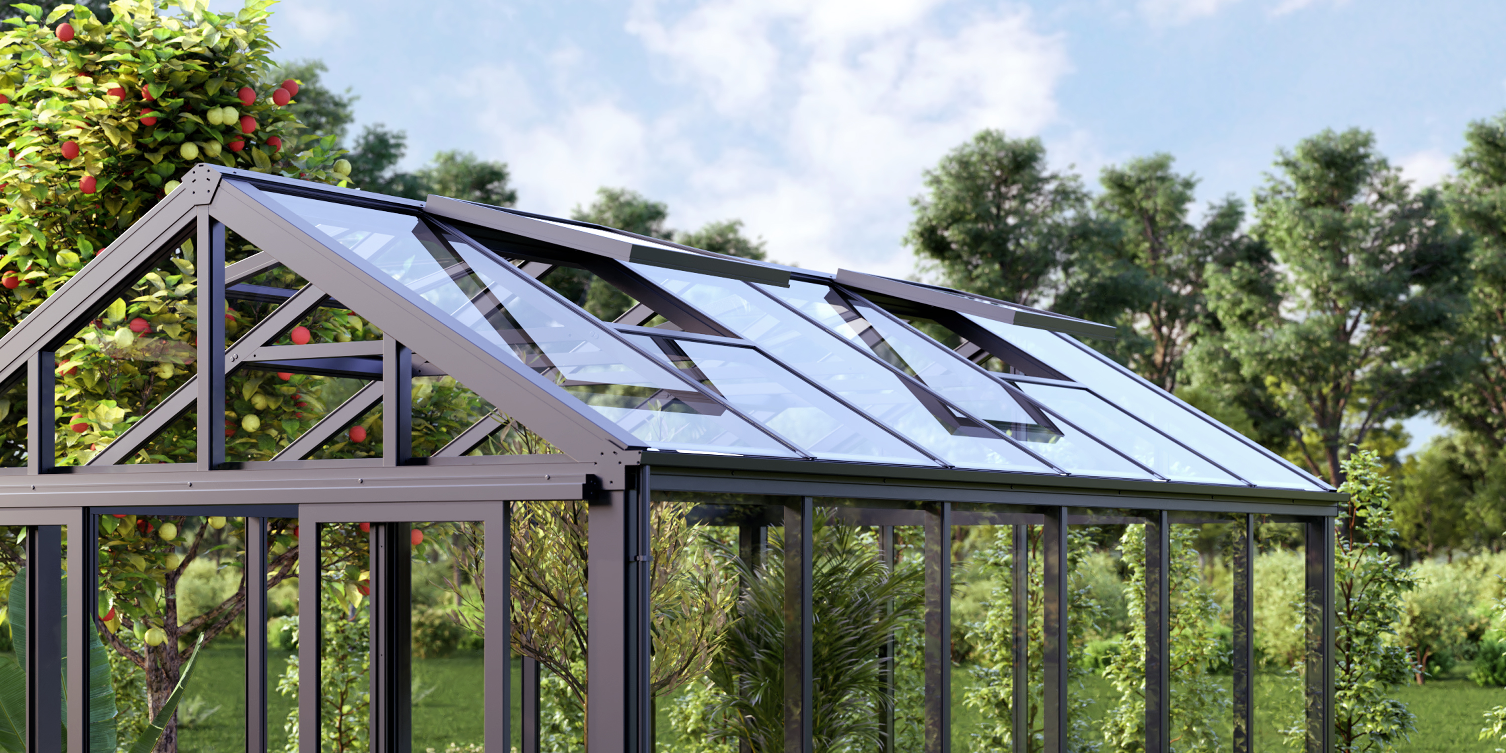 Green Room Season Wall Exklusives Gewächshaus mit Isolierglas und